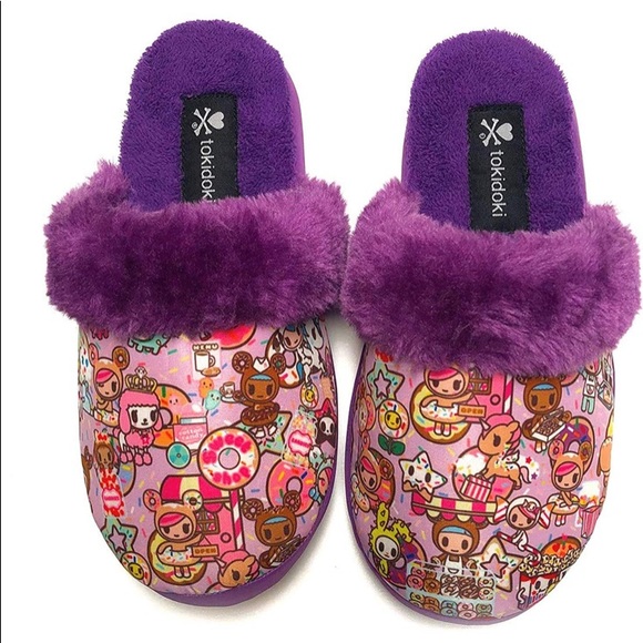 NWT Tokidoki Donutella's Sweet Shop Women's Soft Slippers - Picture 1 of 7